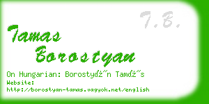 tamas borostyan business card